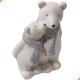 Ursinho Abraçado Carinho Polar Natal Decorativo Com Cachecol